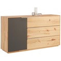 Valnatura Sideboard 150/82/42 cm , Malus , Anthrazit, Buchefarben , Holz , Wildkernbuche , massiv , 3 Schubladen , 150x82x42 cm , geölt,matt, satiniert,Echtholz , Typenauswahl,Typenauswahl,Typenauswahl , 002054000502