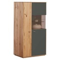 Waldwelt Highboard 75/139/40 cm , Bellis , Grau, Eichefarben , Metall , Eiche,Eiche , furniert, massiv,furniert, massiv, Sperrholz , 75x139x40 cm , geölt,geölt,matt,Echtholz,Echtholz , Typenauswahl, Beimöbel erhältlich , 002054001907