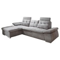MID.YOU Wohnlandschaft in textil, holzwerkstoff schlammfarben , Nalo Longchair Rec.2f , Uni , 170 cm , Nachbildung , seitenverkehrt erhältlich, Rücken echt , 002220026402