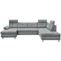 MID.YOU, MID.YOU Wohnlandschaft in textil hellgrau , Alba , 233 cm , 002220029603