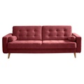 MID.YOU Schlafsofa in holzwerkstoff beere , Fjord , 222x86x90 cm , Nachbildung , 002220030910