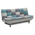 MID.YOU Schlafsofa in textil, holzwerkstoff grün, schlammfarben, dunkelgrau , Patch , 188x90x89 cm , Schlafen auf Sitzhöhe , 002220034402