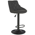 Carryhome Barhocker in metall, textil schwarz , Arne , 47.50x82-103x52 cm , pulverbeschichtet,Mikrofaser , 002381035701