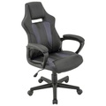 Xora Gamingstuhl in lederlook, netzbespannung grau, schwarz , Conte , Metall, Kunststoff, Textil , 63x112.5x66 cm , pulverbeschichtet,matt,Lederlook, Netzbespannung , 002381036101
