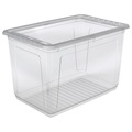 XXXLutz Box mit deckel 59/39/35 cm , 1058300100000 , Transparent , Kunststoff , 1 Fächer , 39x35x59 cm , glänzend , Deckel, Deckel abnehmbar, Sichtfenster , 0035560156