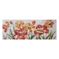 Monee Ölgemälde 150/55 cm , Zh6861 , Gelb, Grün, Rot , Holz, Textil , Tanne , vollmassiv , 150x55 cm , Natur,Leinwand,Echtholz , handgemalt, Keilrahmen , 0037070158