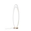 Bopp Flair - ellipsenförmige LED-Stehleuchte, alu