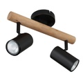 Strahler Holz dunkelbraun 2xGU10 LED