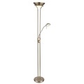 Globo Led-deckenfluter , 59040A , Messingfarben , Glas , 120 mm,45 mm , 180 cm , satiniert , Lesearm, Flexarm , 004558463801