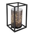 Solarleuchte Metall schwarz 40xLED