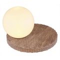 mutoni light, Solarleuchte Rattan hellgrau 1xLED