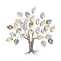Ambia Home Wanddeko , 18sma8212 , Braun, Silberfarben, Goldfarben, Hellblau , Metall , 90x8x95 cm , glänzend , rostfrei , 0049280029