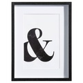 XXXLutz Bilderrahmen in schwarz , 652458 , Holz, Glas , 32x42x3 cm , klar , Passepartout , 004342058405