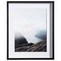 XXXLutz Bilderrahmen in schwarz , 652489 , Holz, Glas , 42x52x3 cm , klar , Passepartout , 004342058406
