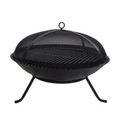 Ambia Garden Feuerschale , 6117 , Schwarz , Metall , 23 cm , lackiert , Grillfunktion, abnehmbare Standfüsse , 0057970005