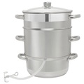 Homeware Profession., Homeware Profession. Dampfentsafter , 528884lz , Edelstahlfarben , Metall, Glas , 4 l , poliert,poliert,klar,klar , mit Dampfablass,mit Dampfablass , 0068760013