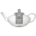 Novel, Novel Teekanne 1,3 l , Kh184 , Klar, Edelstahlfarben , Metall, Glas , Ausgiesser, Filtereinsatz , 0061510008