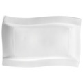 Novel Speiseteller 22/33 cm , Swing , weiss , Keramik , Wellen , 22x33 cm , glänzend , 0075790012