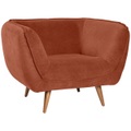 VEGA Loungesessel Kelso; 110x88x76 cm (BxTxH); Sitz terrakotta, Gestell buche
