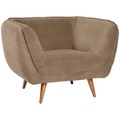 VEGA Loungesessel Kelso; 110x88x76 cm (BxTxH); Sitz taupe, Gestell buche