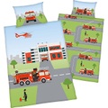 Herding Bio Renforcé Kinder-Wendebettwäsche Feuerwehr