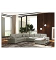Florenzzi, Florenzzi - Panorama-Sofa mit Rechtsseitiger Recamiere Salieri - Taupe und Dunkelbraun