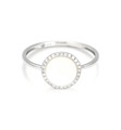 Accessory - Ring Round Nacre - Silber