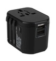 High Tech - Globaler Reiseadapter für 150 Länder mit 1 USB-C 3,0 Und 2 USB - 3400 mah