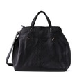 Pieces - Lederhandtasche - Schwarz