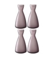 Leonardo - Vase Milano 14 cm 4 Stück, Rosé