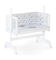 Naf Naf - Ensemble Beistellwiege & Garnitur Birds Explorer - Weiss und Hellrosa