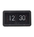 NeXtime - Tischuhr Small Flip 18 x 10 x 7 cm, Orange/Schwarz