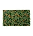 Home - Fussmatte Monstera - 75 x 45 cm - Dunkelgrün und Camel