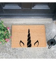 Home - Fussmatte Unicorn Horn 60 x 40 x 1.5 cm - Camel und Schwarz