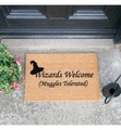 Home - Fussmatte Wizards Welcome, Muggles Tolerated 60 x 40 x 1.5 cm - Camel und Schwarz