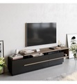 Home - TV-Ständer - Schwarz und Walnuss