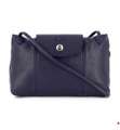 Longchamp - Leder-Täschchen Le Pliage Cuir Mini - Marinblau