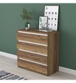 undefined, Home - Aufbewahrungsschrank - Braun Weiss