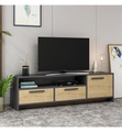 Home - TV Stand - Braun und Dunkelgrau