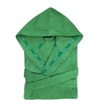 Benetton - Bademantel mit Kapuze L/ XL 360 g 100% Baumwolle Regenbogengrün