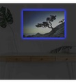Home - Dekoratives Leinwandbild LED, 45 x 70 cm - Multicolor
