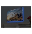 Home - Dekoratives Leinwandbild LED, 45 x 70 cm - Multicolor