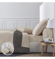 Home - Duvetbezug 240x220 cm + 2 Kopfkissenbezüge 63x63 cm - Anthrazit und Beige