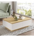 Home - Couchtisch - Eiche, Weiss