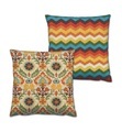 Home - 2er-Set Kissen - 43 x 43 cm - Multicolor