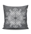 Home - Kissen - 45 x 45 cm - Grau und Weiss