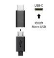 Adapter MikroUSB auf USB-C schwarz