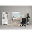 Home - Schreibtisch - Braun Weiss