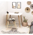Home - Schreibtisch Lery - Weiss und Hellbraun