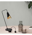 Home - Tischlampe - Schwarz und Gold